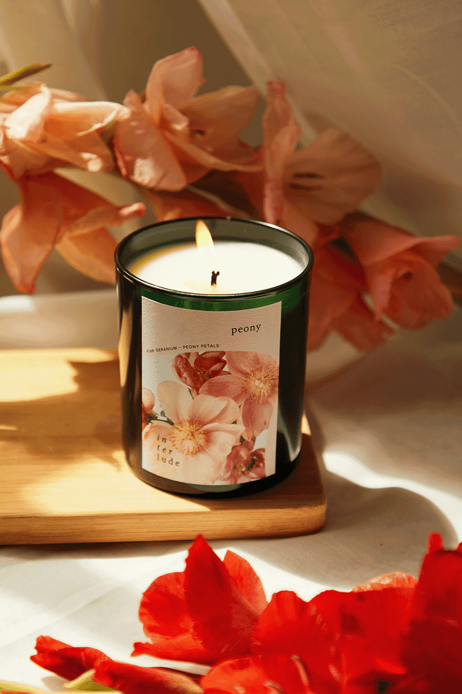 Vela aromática de peonía