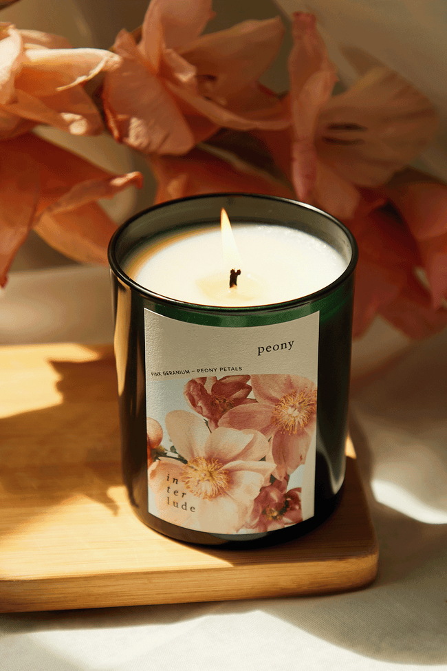 Vela aromática de peonía