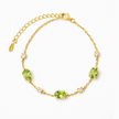 Peridot Bracelet in 18k Gold Vermeil