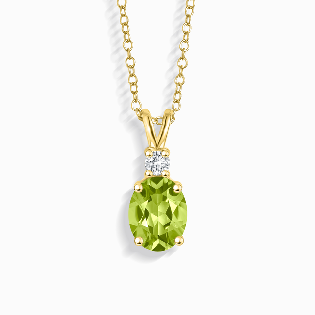 Collar con colgante de peridoto en vermeil de oro de 18k