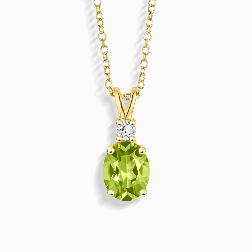 Peridot Pendant Necklace in 18k Gold Vermeil