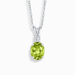 Peridot Pendant Necklace in Sterling Silver