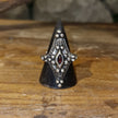 Anillo Pictish de Granate Ajustable