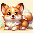 Playful Corgi Delight Canvas