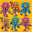 Playful Flowers Canvas
