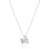 Pomeranian Personalised Silver Dog Tag Necklace