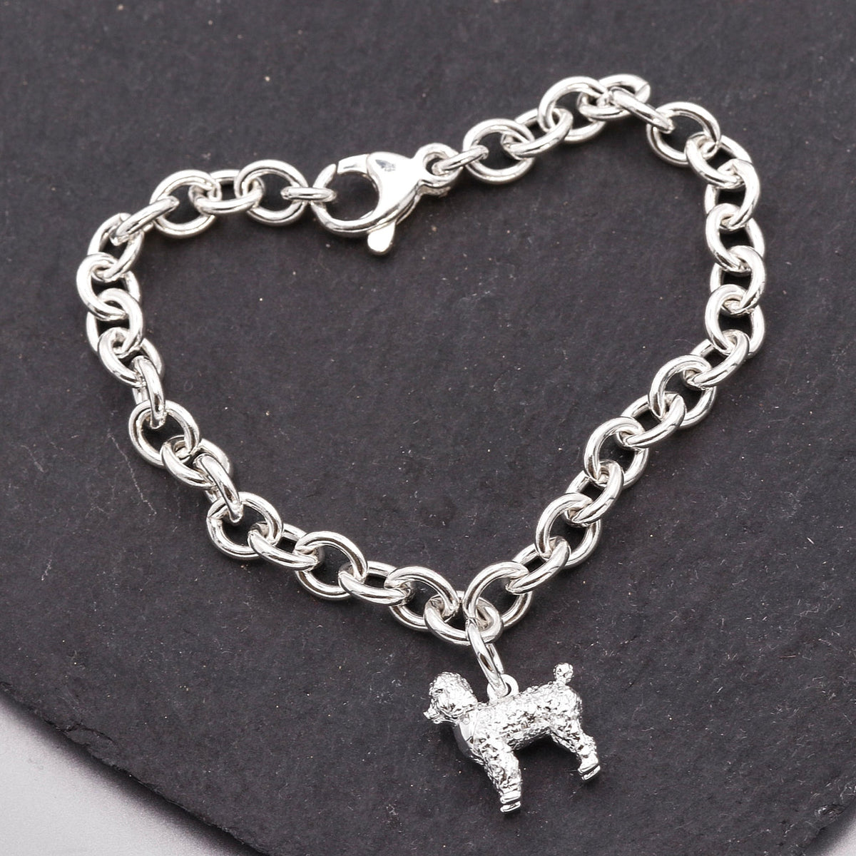 Poodle Silver Dog Charm