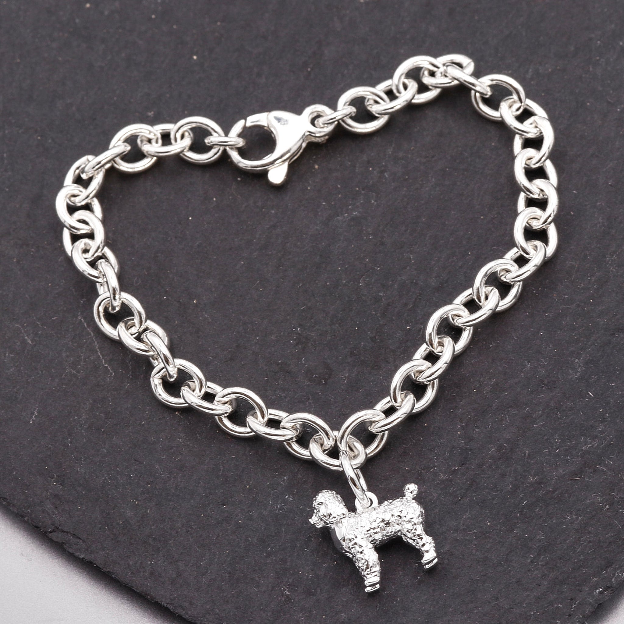 Poodle Silver Dog Charm