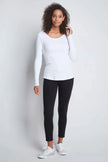 Long Sleeve Cotton Modal Scoop Neck T-Shirt