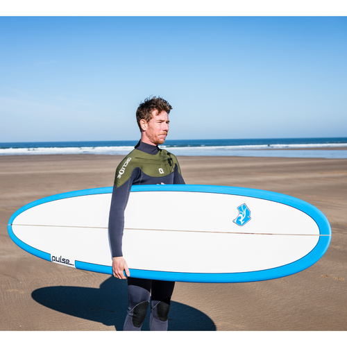 9' Pulse Longboard Round Tail Surfboard by Australian Board Co - FCSII Finboxes