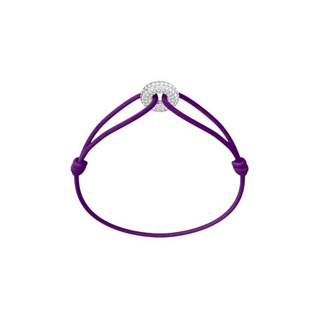 Mini Silver Soho Pavé Cord Bracelet