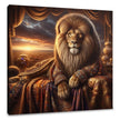 Regal Lion Majesty Sunset Canvas