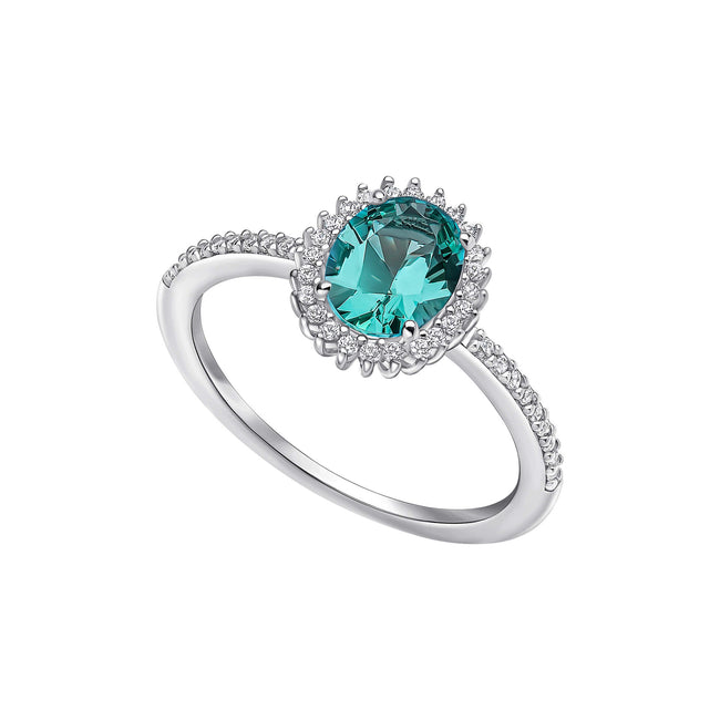 Diamonfire Ring mit ovalem Zirkonia und Pavé-Fassung