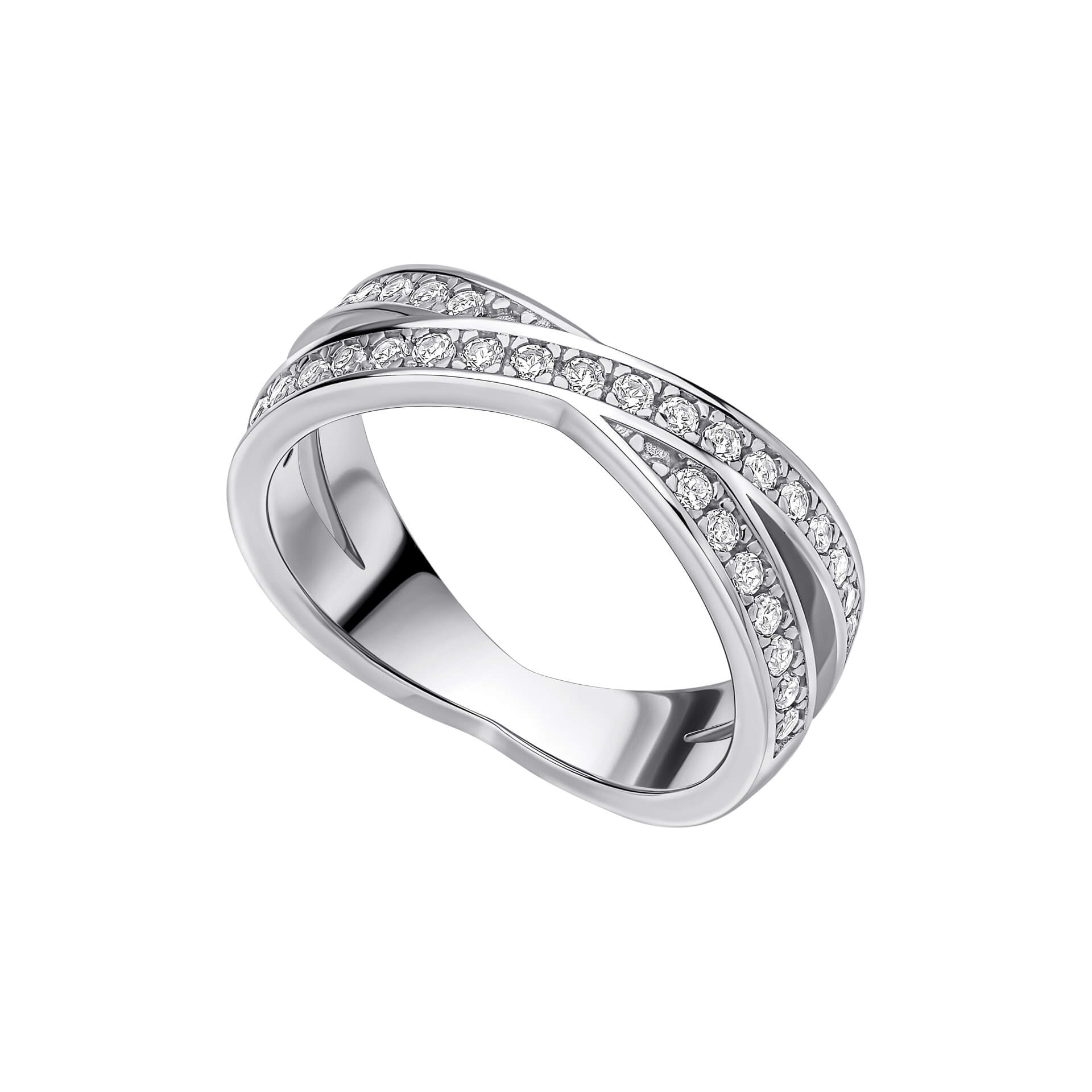 Diamonfire Zirconia Criss Cross Ring