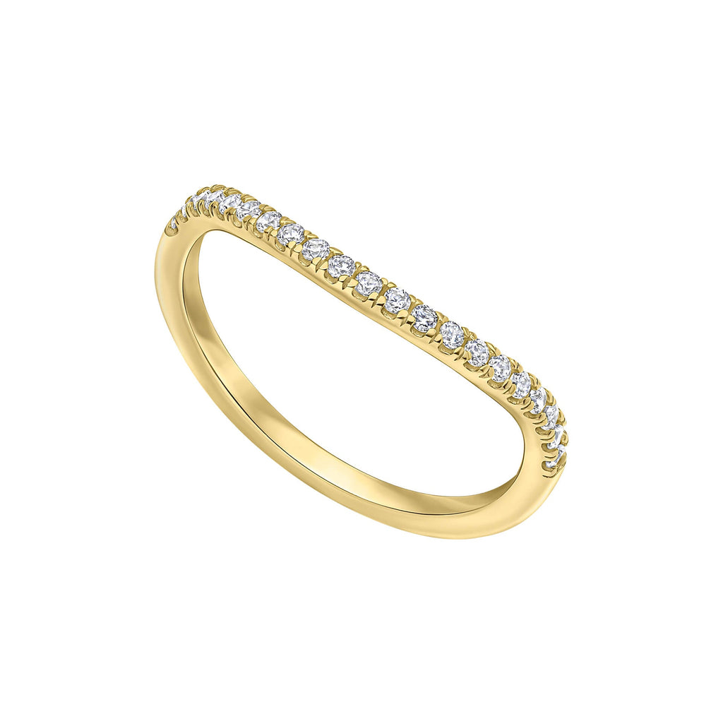 Diamonfire Zirkonia Wellen-Cluster-Ring