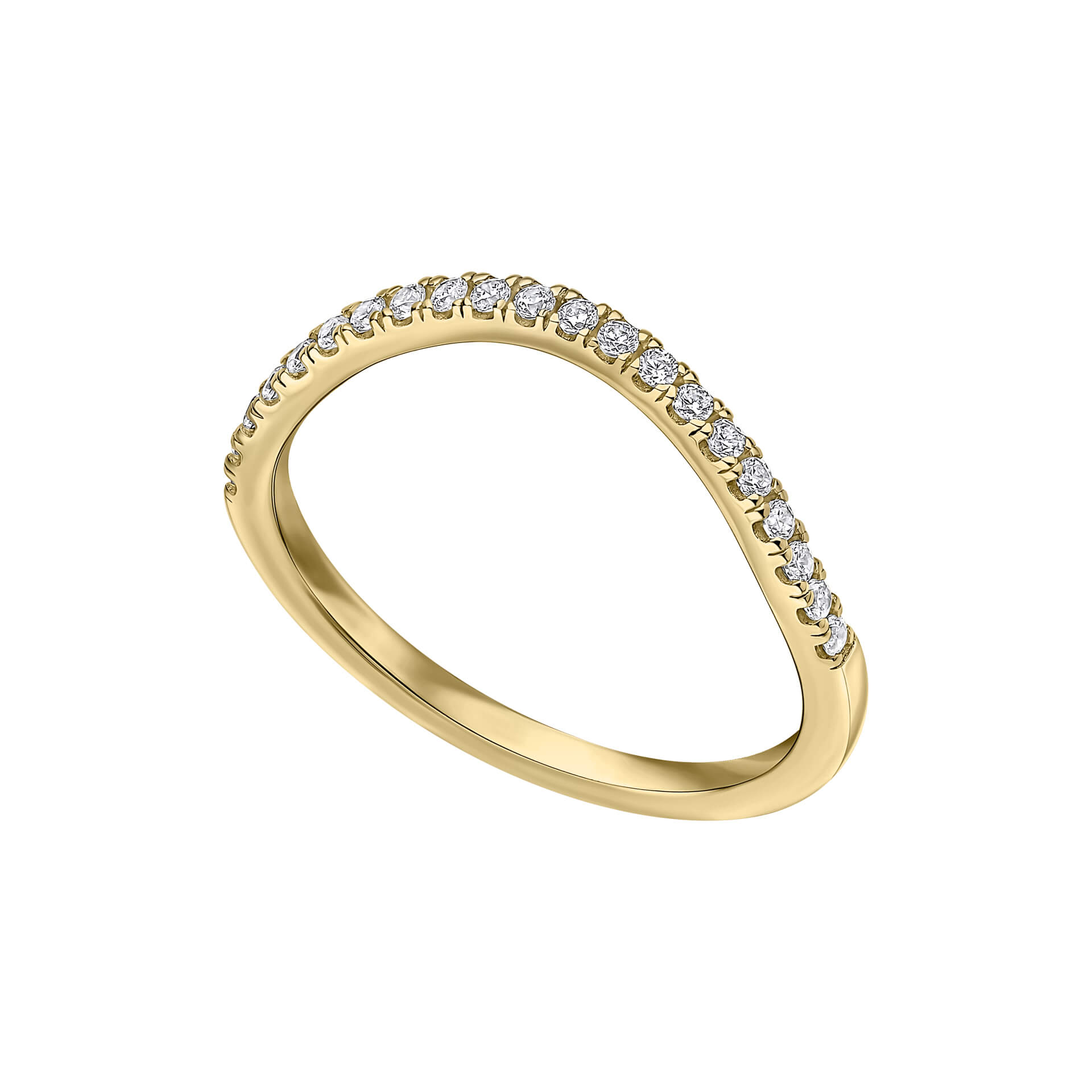 Diamonfire Zirkonia Wellen-Cluster-Ring