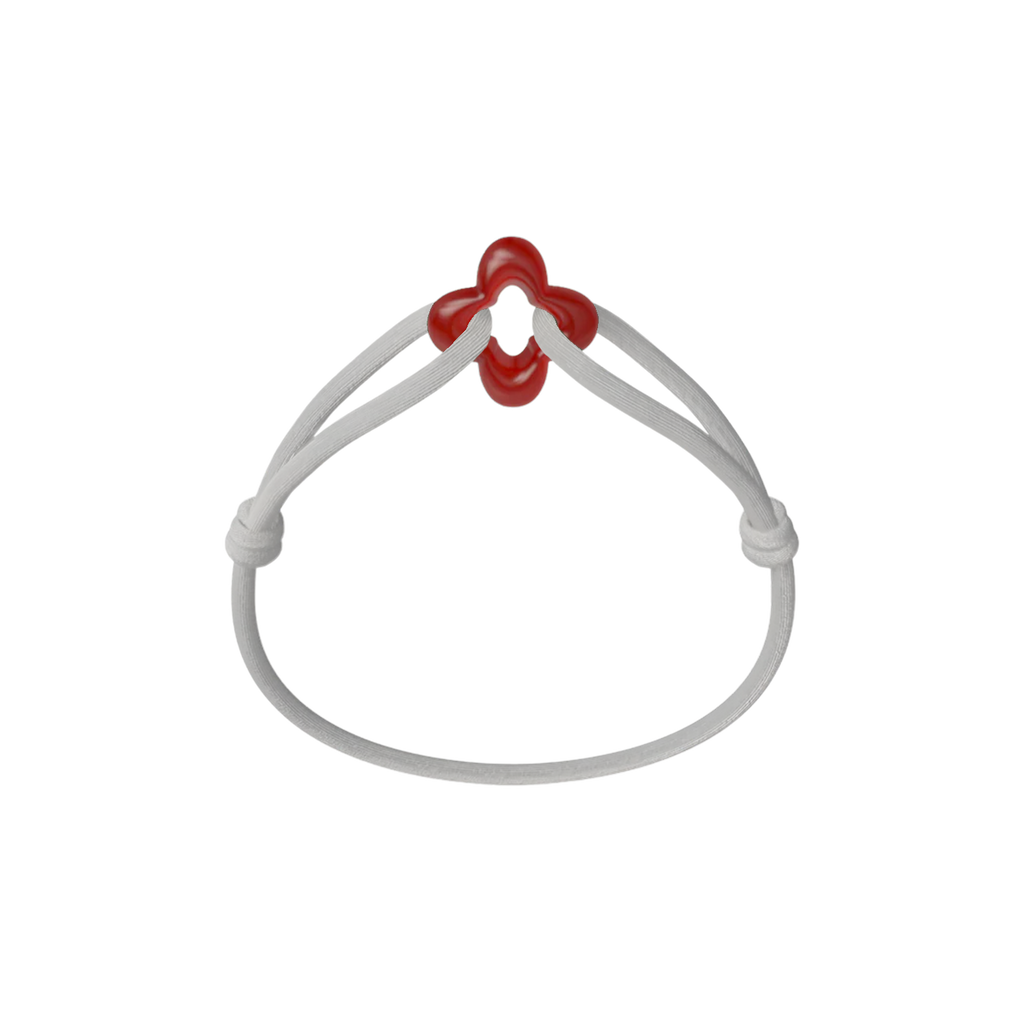 Red Clover Cord Bracelet