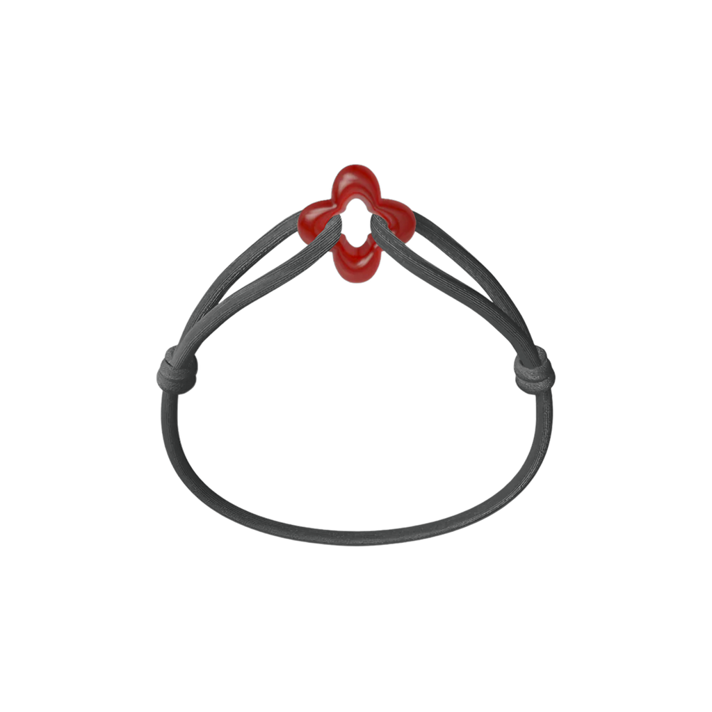 Red Clover Cord Bracelet