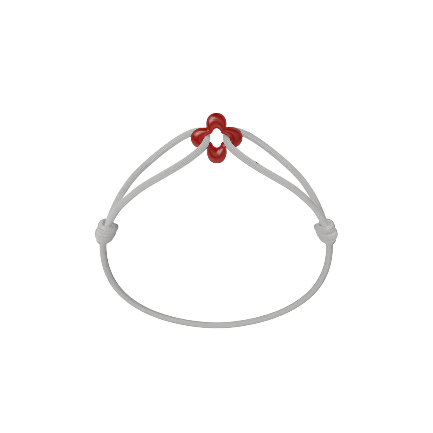 Mini Red Clover Cord Bracelet