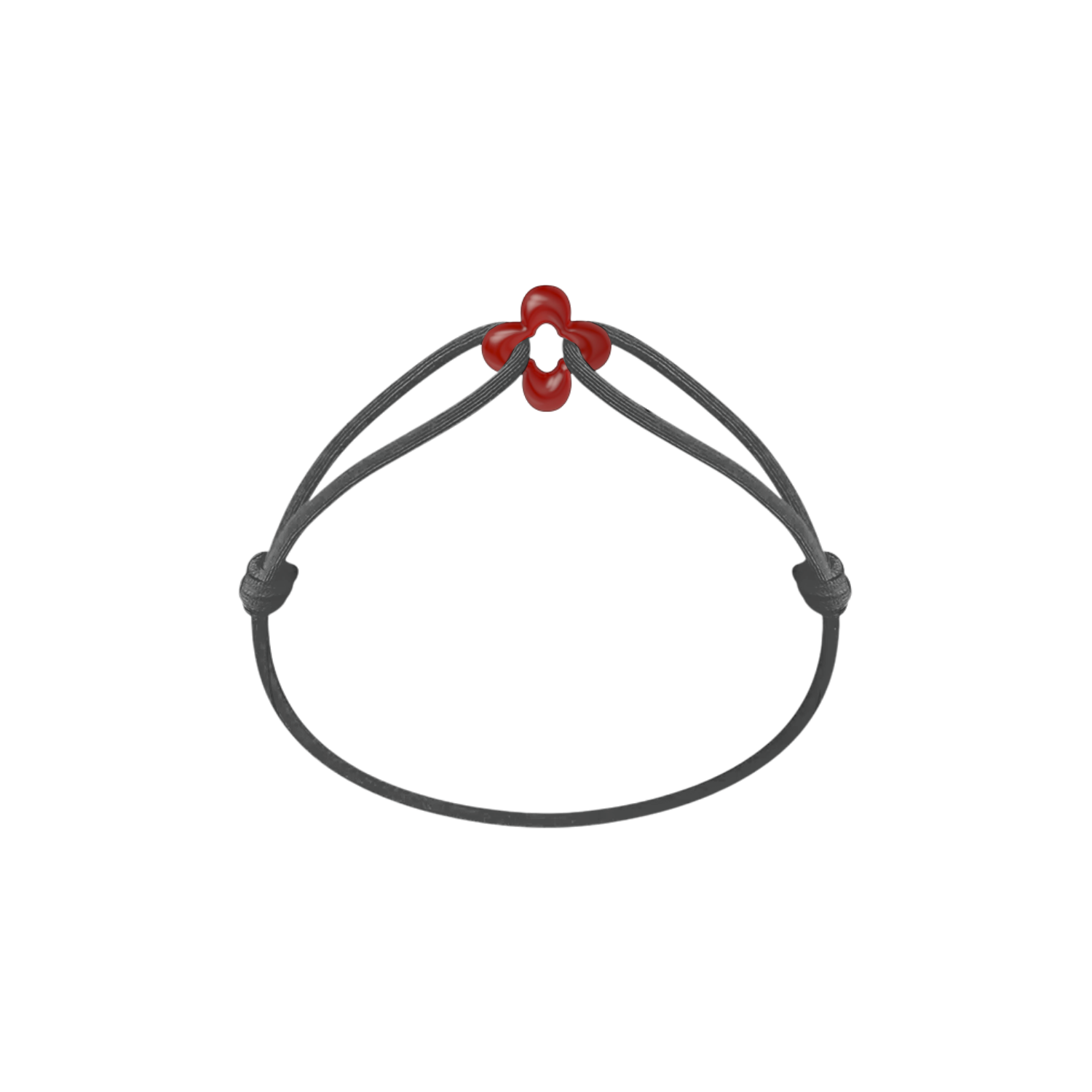 Mini Red Clover Cord Bracelet