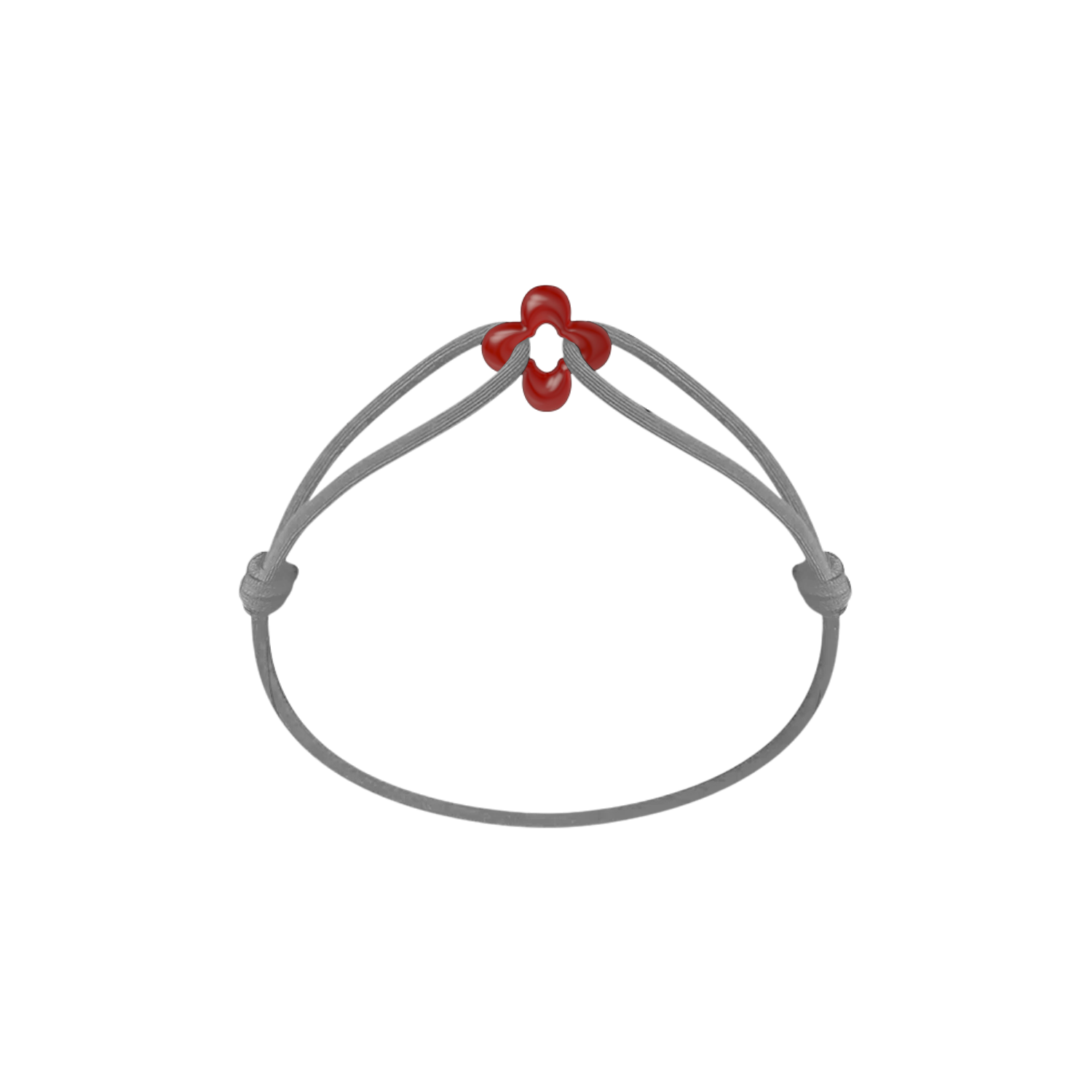 Mini Red Clover Cord Bracelet