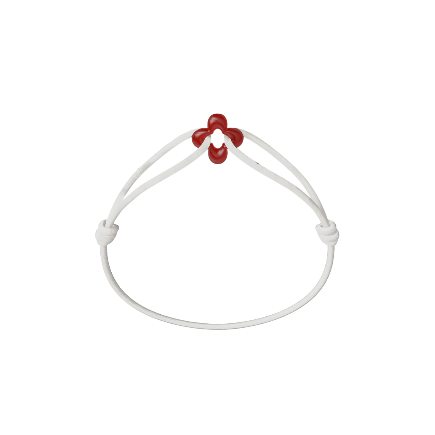 Mini Red Clover Cord Bracelet