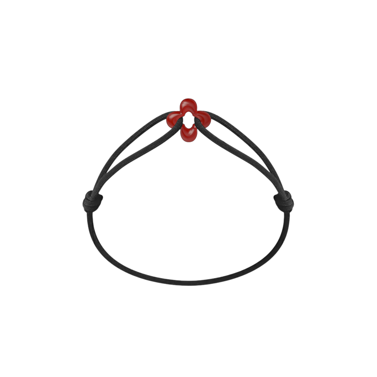 Mini Red Clover Cord Bracelet