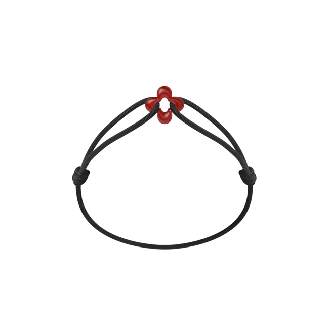 Mini Red Clover Cord Bracelet