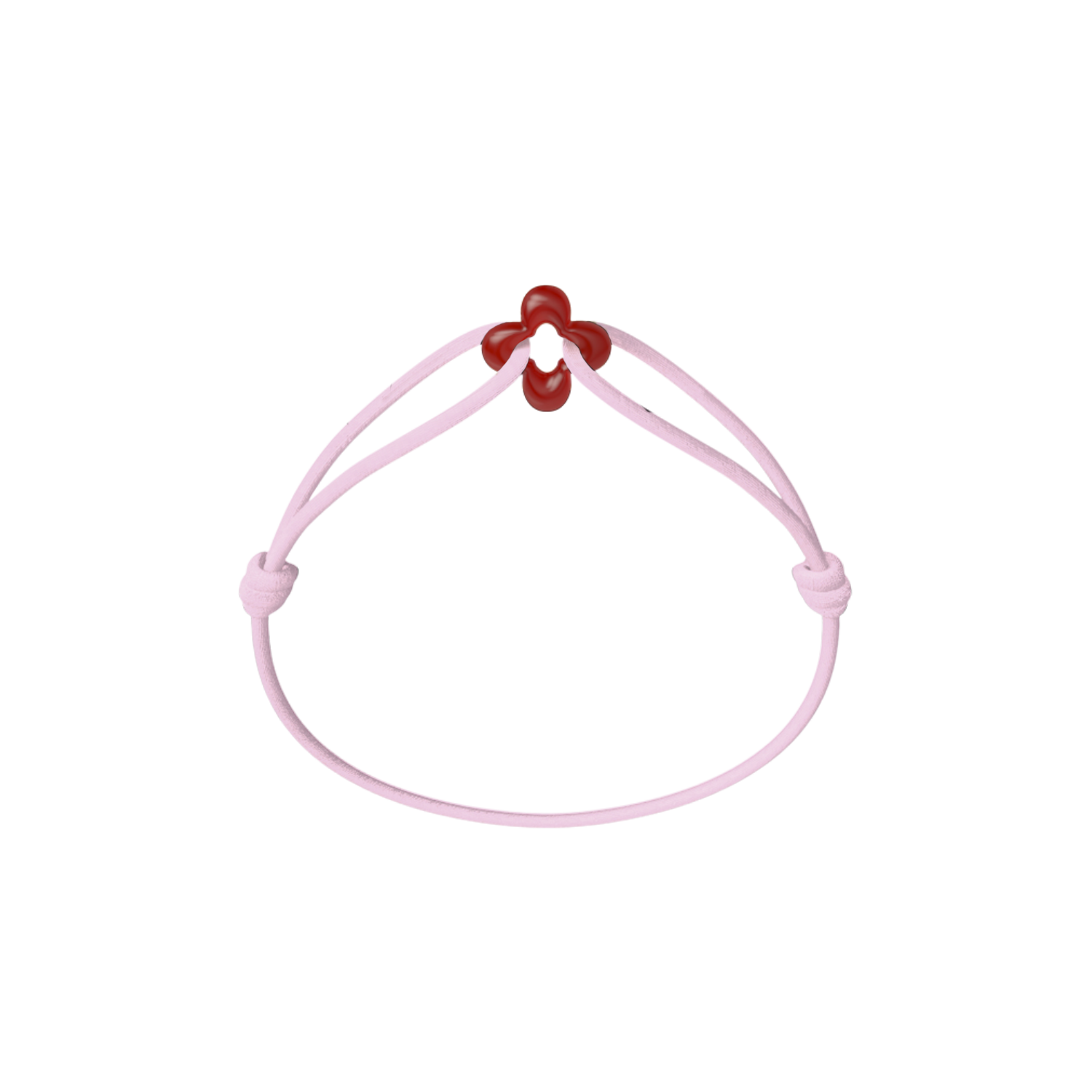 Mini Red Clover Cord Bracelet