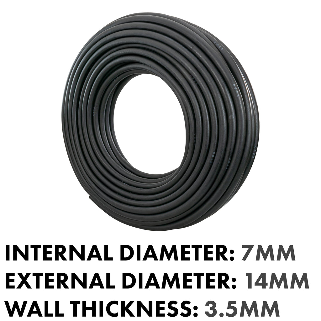 Rubber 7mm Braided Fuel, Oil Hose SAE J30 R6