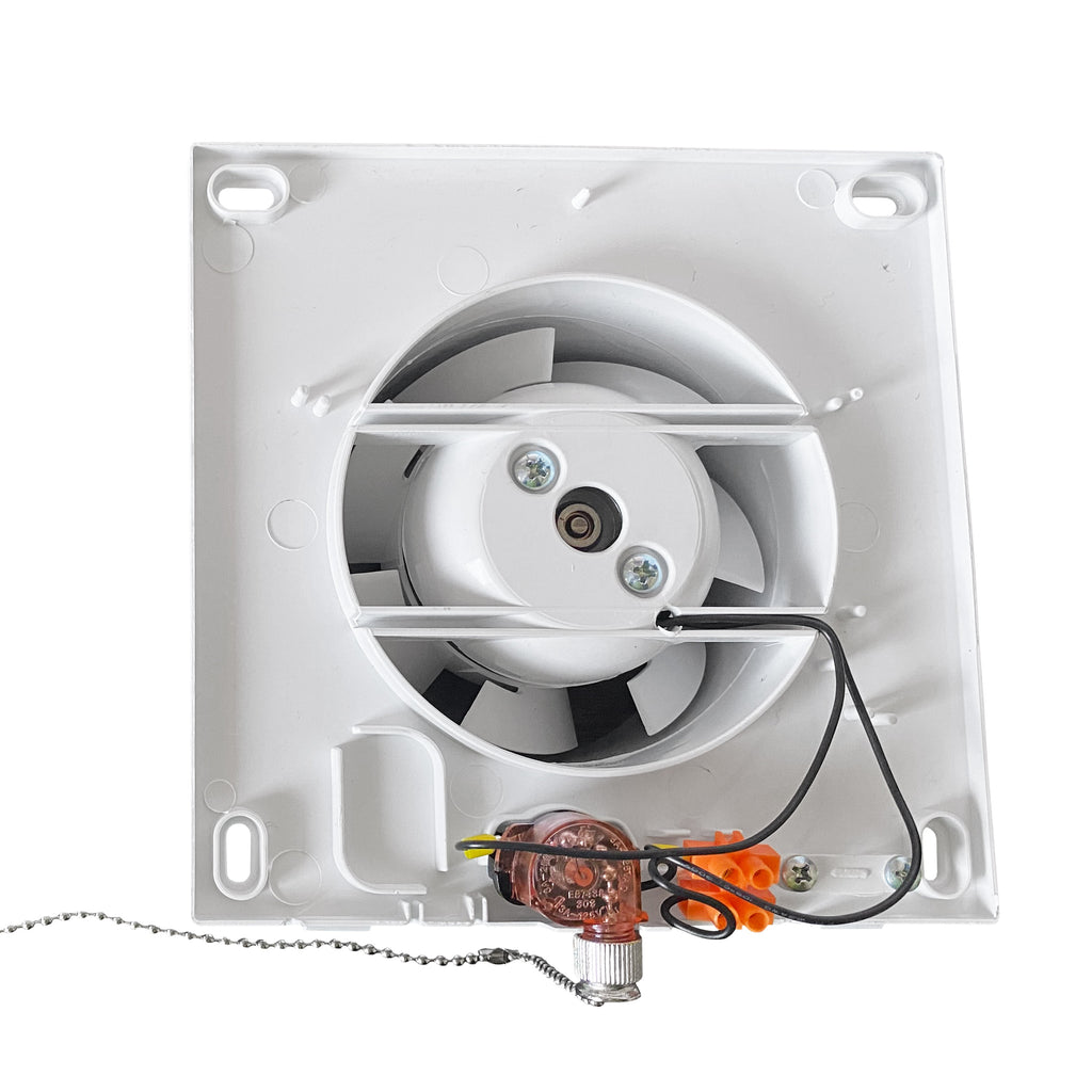 Through Wall Ventilation Kit RICO Pull-Cord Switch Fan with Brown External Vent