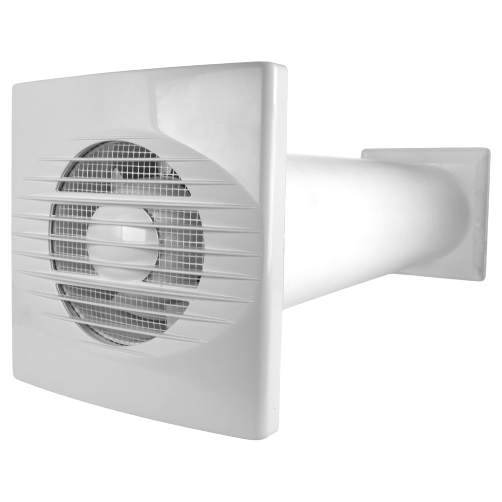Through Wall Ventilation Kit RICO Standard Fan with White External Vent