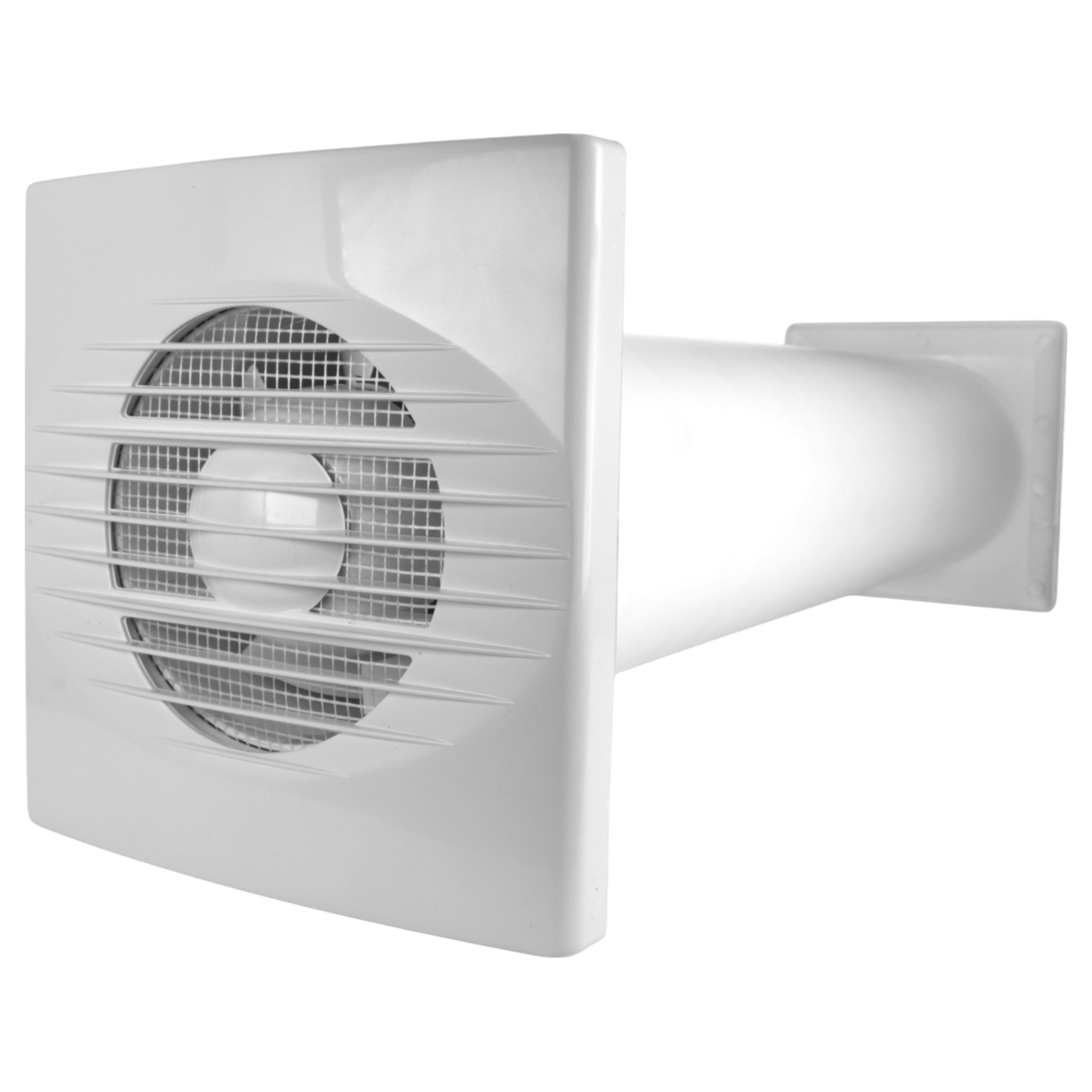 Through Wall Ventilation Kit RICO Standard Fan with White External Vent