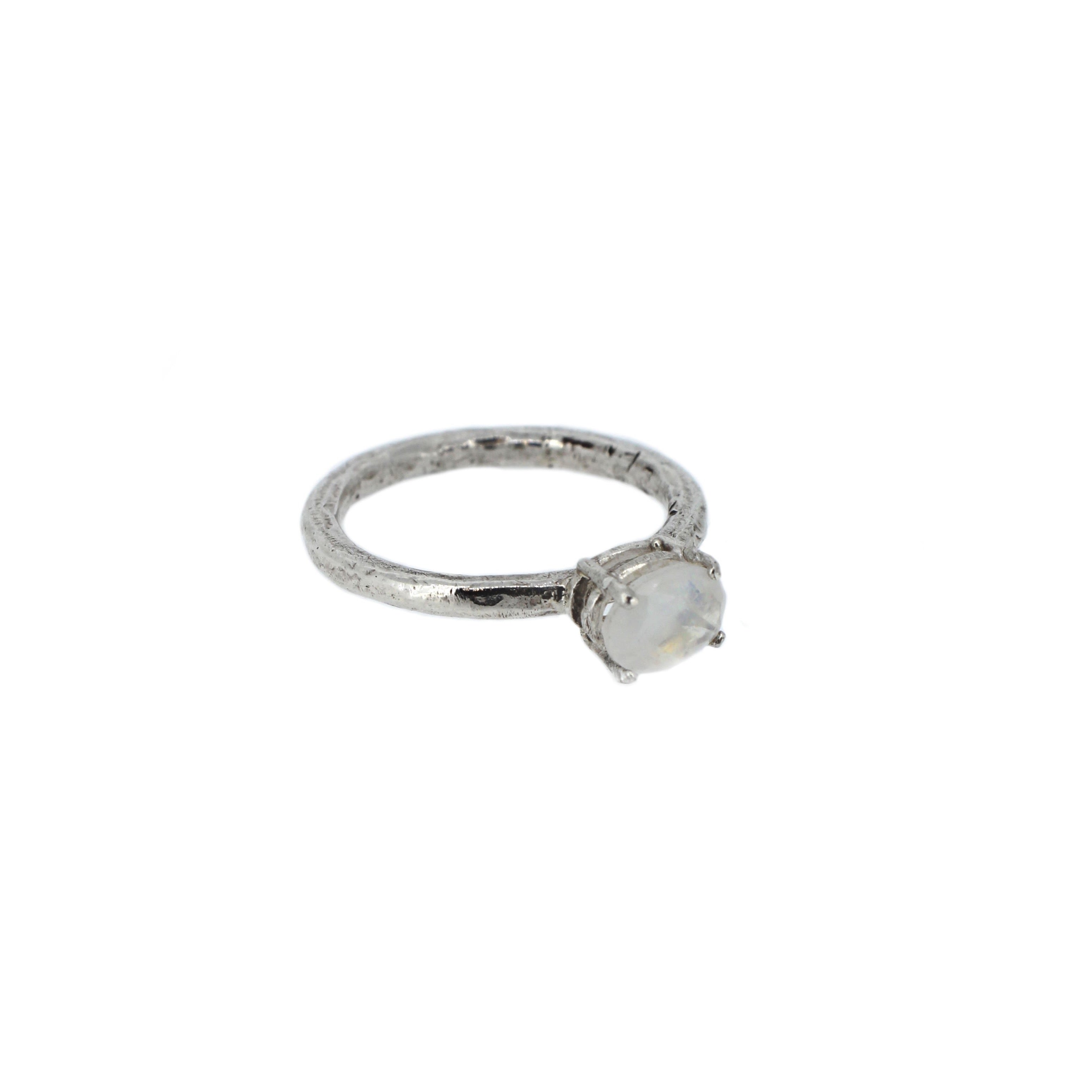 Baby Rainbow Moonstone Treasure Ring