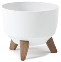 Roma Bowl Pot with Legs, Insert and Hole with Plug 330mm White