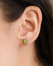 Peridot Ohrstecker, rund, 6 mm, aus Sterlingsilber
