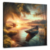 Lakeside Sunset Serenity Canvas