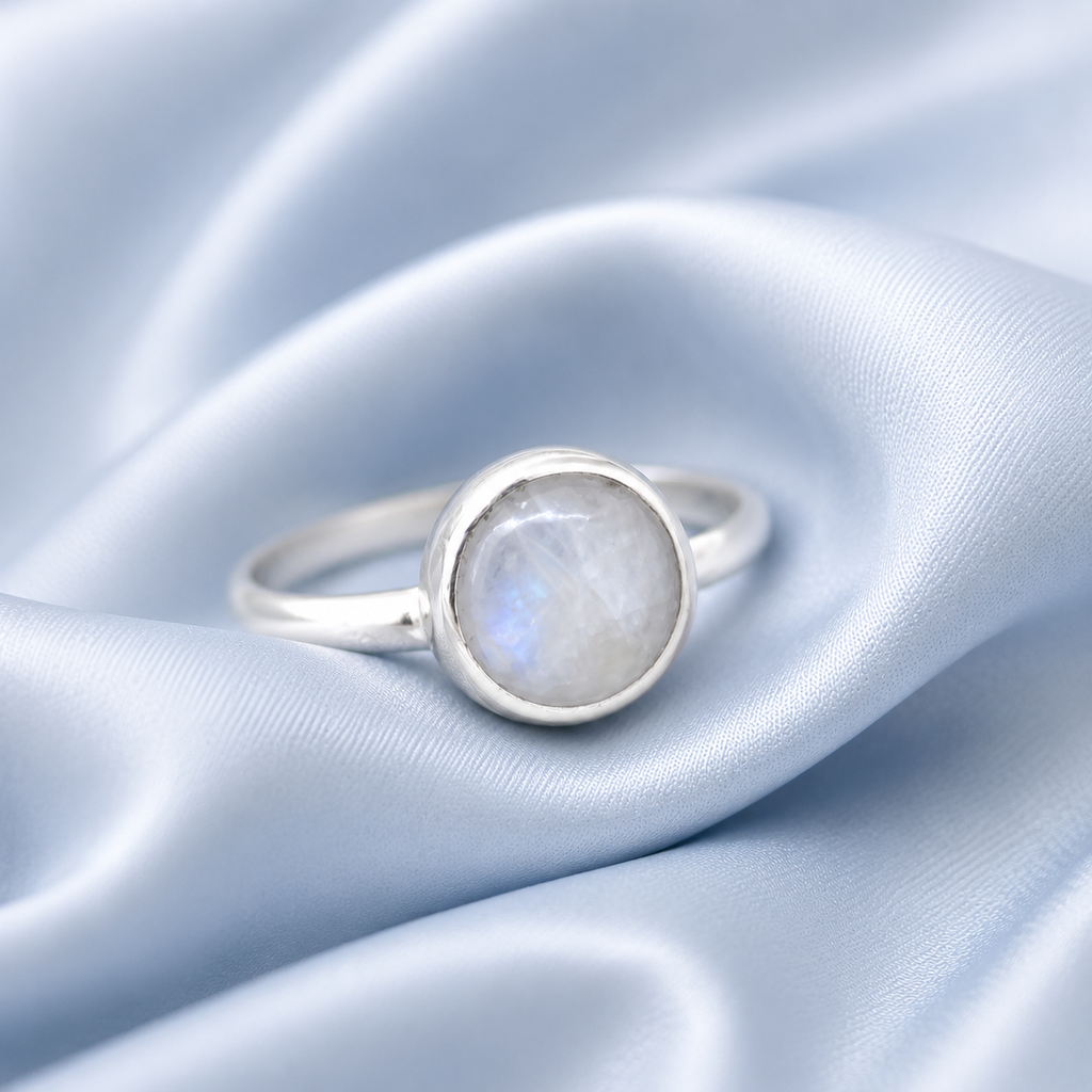 Rainbow Moonstone Ring