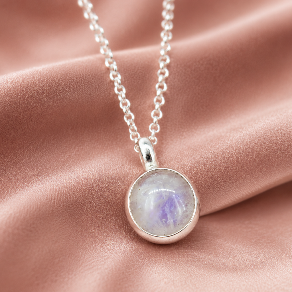 Rainbow moonstone treasured necklace