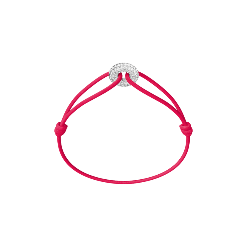 Mini Silver Soho Pavé Cord Bracelet