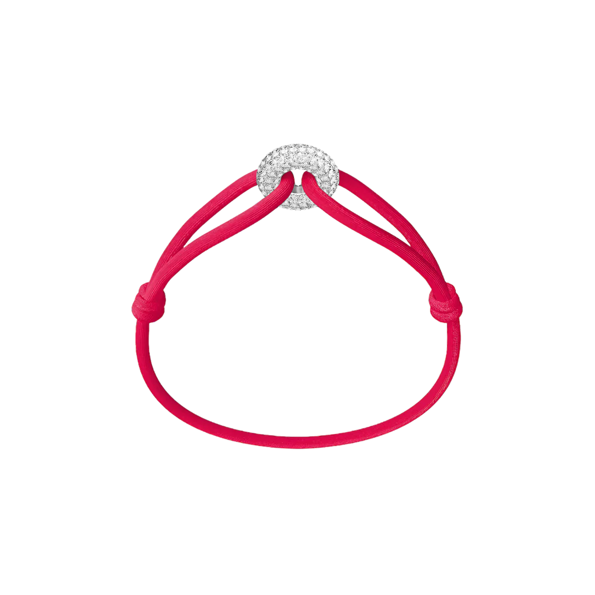 Silver Soho Pavé Cord Bracelet