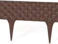 Lawn Edging, Plastic Palisade Rattan Effect, 2.4m, Brown