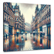 Rainy Glasgow Street Canvas