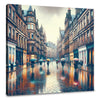 Rainy Glasgow Street Canvas
