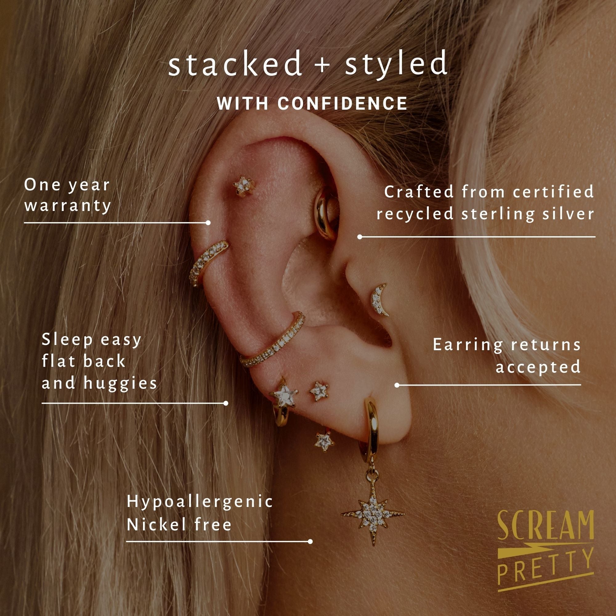 Bat Stud Earrings