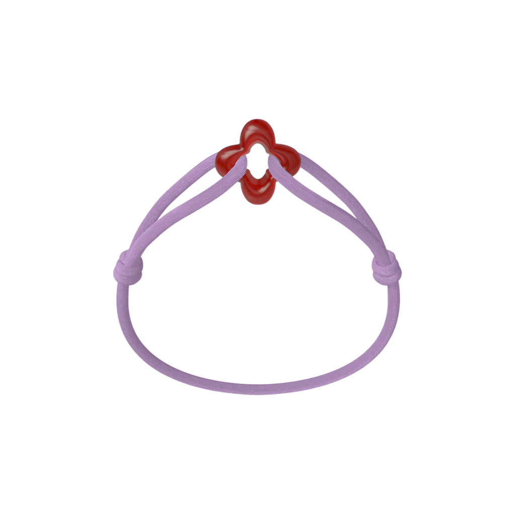 Red Clover Cord Bracelet