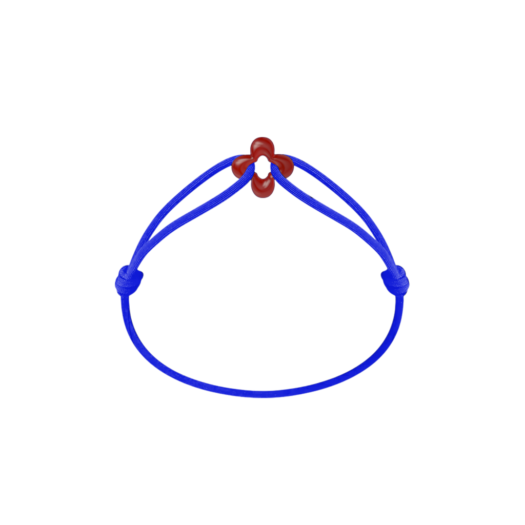 Mini Red Clover Cord Bracelet