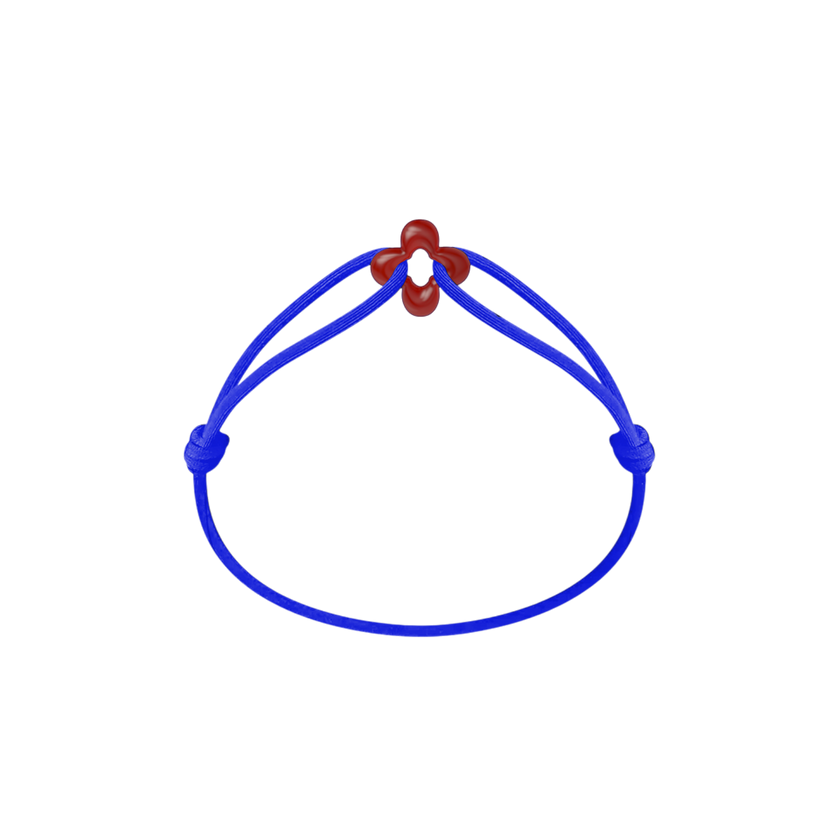 Mini Red Clover Cord Bracelet