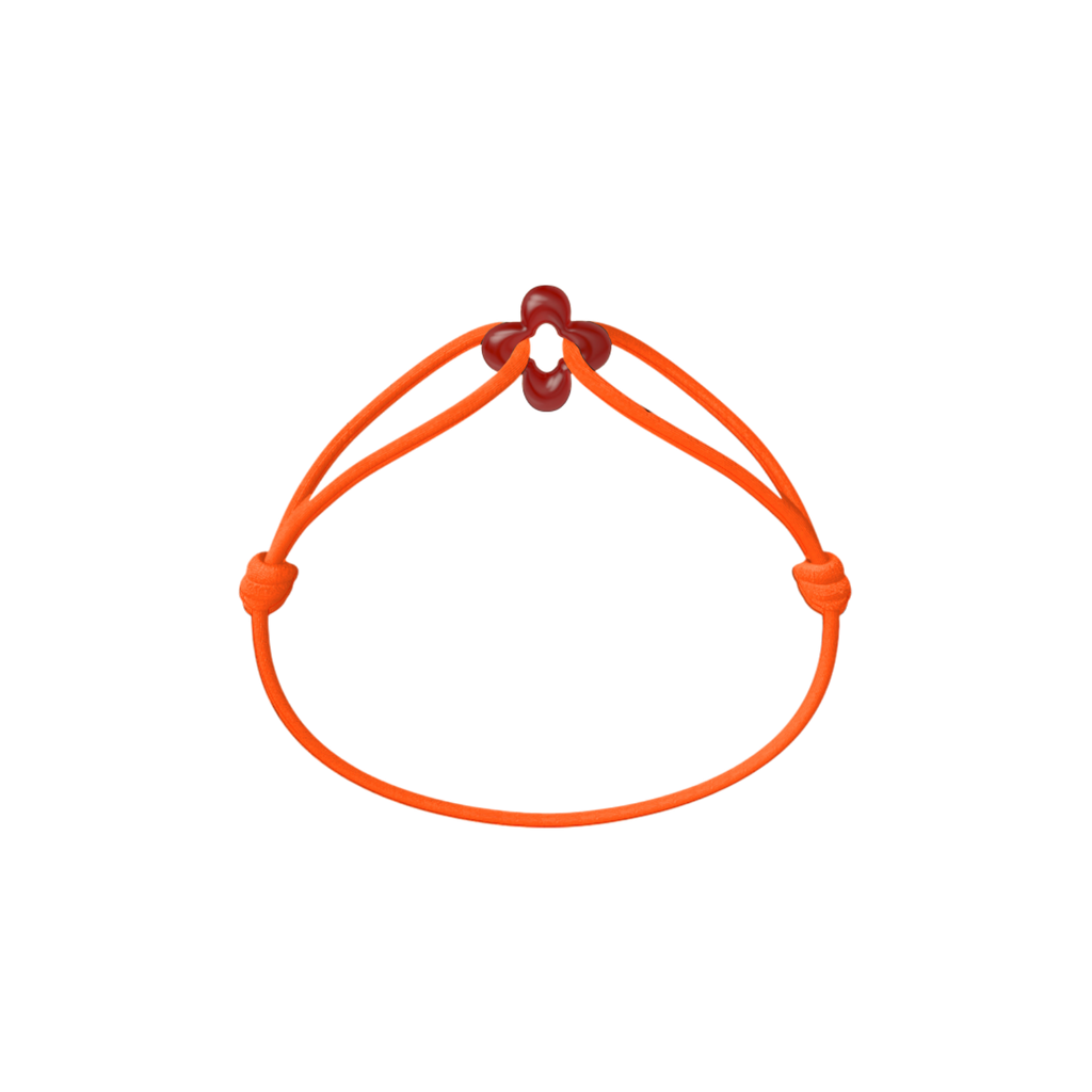 Mini Red Clover Cord Bracelet