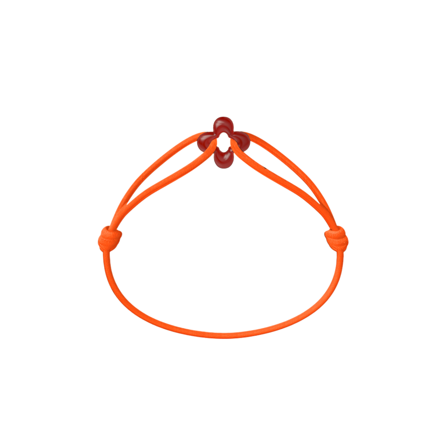 Mini Red Clover Cord Bracelet